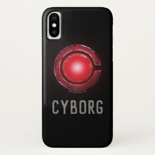 Justice League Symbool Ggloed Cyborg iPhone X Hoesje