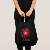 Justice League | Symbool Ggloed Cyborg Tote Bag (Voorkant (product))