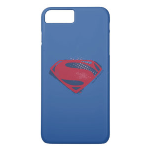 Justice League   Symbool penseel en halftoon iPhone 8 Plus / 7 Plus Hoesje