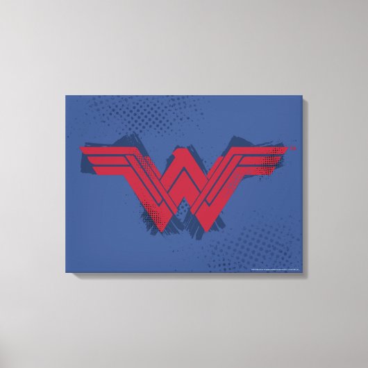 Justice League | Symbool penseelwonder Canvas Afdruk (Voorkant)