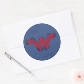 Justice League | Symbool penseelwonder Ronde Sticker (Envelop)