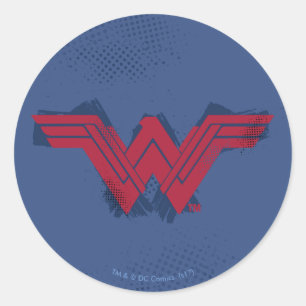 Justice League Symbool penseelwonder Ronde Sticker