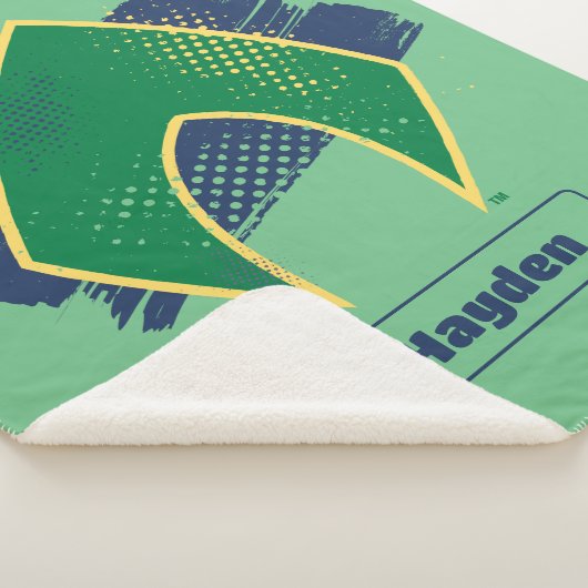 Justice League | Symbool voor penseel en halftoon Sherpa Deken (3/4)