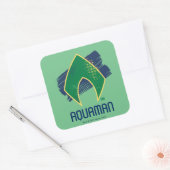 Justice League | Symbool voor penseel en halftoon Vierkante Sticker (Envelop)