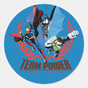 Justice League Team Power Ronde Sticker