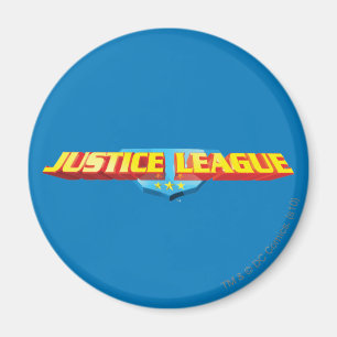 Justice League Thin Name en Shield Logo Magneet
