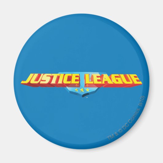 Justice League Thin Name en Shield Logo Magneet (Voorkant)