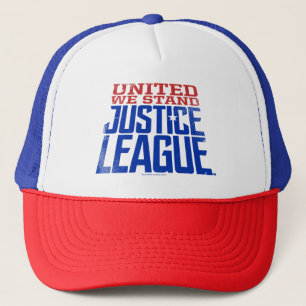 Justice League Verenigde Wij staan voor grafisch Trucker Pet