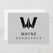 Justice League | Wayne Aerospace Logo Briefkaart (Voorkant / Achterkant)