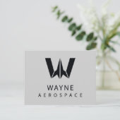 Justice League | Wayne Aerospace Logo Briefkaart (Staand voorkant)