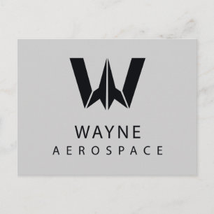 Justice League Wayne Aerospace Logo Briefkaart