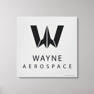Justice League Wayne Aerospace Logo Canvas Afdruk