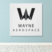 Justice League | Wayne Aerospace Logo Canvas Afdruk (Insitu (Houten vloer))