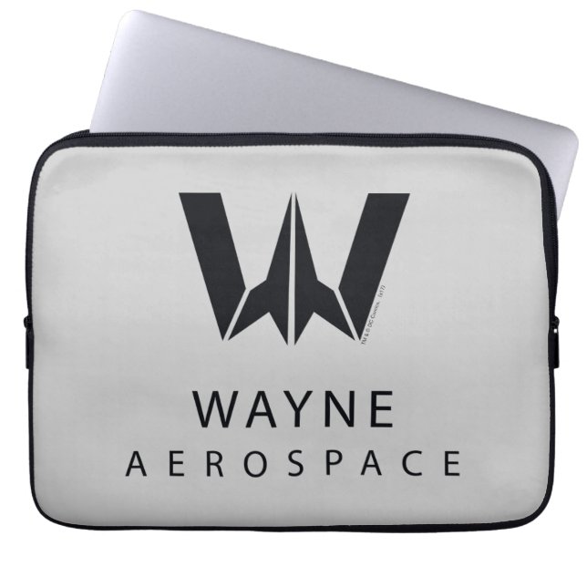 Justice League | Wayne Aerospace Logo Laptop Sleeve (Voorkant)
