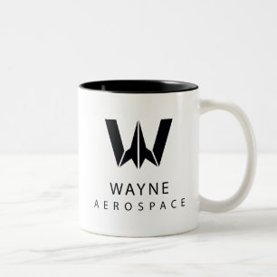 Justice League Wayne Aerospace Logo Tweekleurige Koffiemok