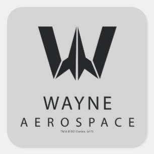 Justice League   Wayne Aerospace Logo Vierkante Sticker