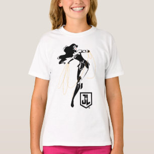 Justice League Wonder-vrouw met Pop-lak T-shirt