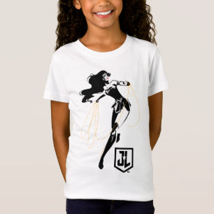 Justice League   Wonder-vrouw met Pop-lak T-shirt