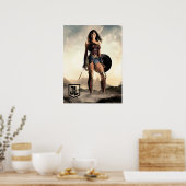 Justice League | Wonder-vrouw op slagveld Poster (Keuken)