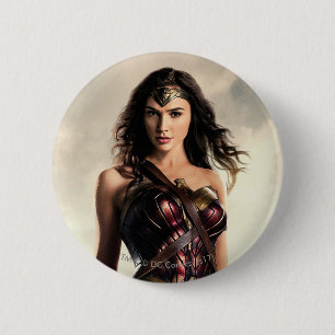 Justice League   Wonder-vrouw op slagveld Ronde Button 5,7 Cm