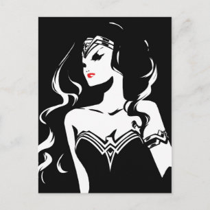 Justice League   Wonder Woman Noir Pop Art Briefkaart