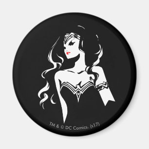 Justice League   Wonder Woman Noir Pop Art Magneet
