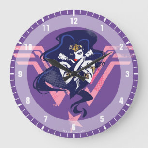 Justice League   Wonder Woman & Symbol Pop Art Grote Klok