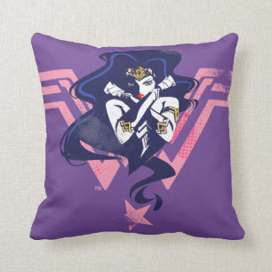 Justice League   Wonder Woman & Symbol Pop Art Kussen