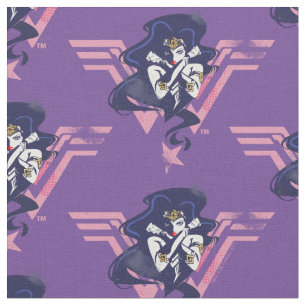 Justice League   Wonder Woman & Symbol Pop Art Stof