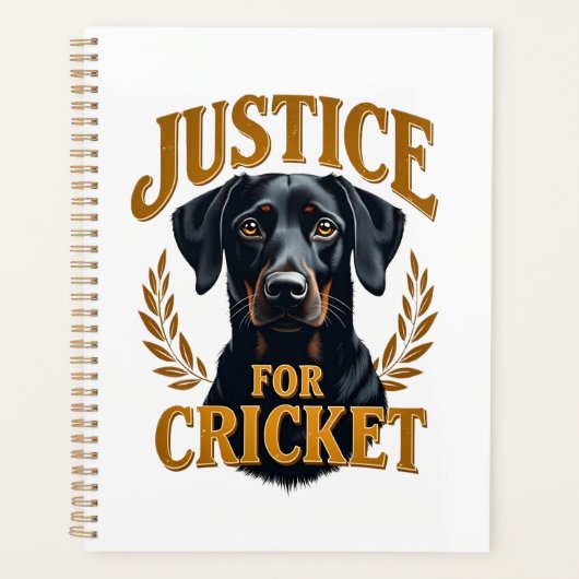 Justice pour Cricket Typographie Mémorial de Chien (Devant)
