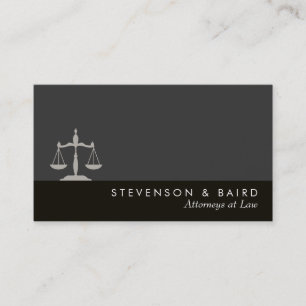 Justice Scale Attorney at Law Visitekaartje