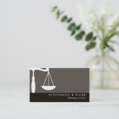 Justice Scale Attorney at Law Visitekaartje (Staand voorkant)