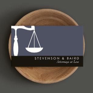 Justice Scale Attorney at Law Visitekaartje