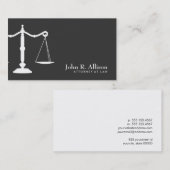Justice Scale Attorney Black en White 2 Visitekaartje (Voorkant / Achterkant)
