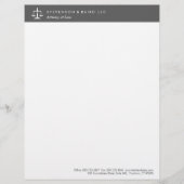 Justice Scale Attorney Letterhead Persoonlijk Briefhoofd (Voorkant)