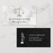 Justice Scale Marble Visitekaartje (Voorkant / Achterkant)