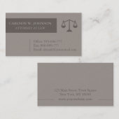 Justice Scales Avocat Cartes de visite (Devant / Derrière)