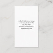 Justice Scales Gold Metallic Logo | wettelijk Afsprakenkaartje (Achterkant)