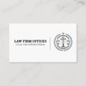Justice Scales Law Logo Visitekaartje (Voorkant)