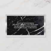 Justice Scales | zwart marmer | metalen rand Visitekaartje (Achterkant)