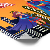 Justice Superheld USA CUSTOM Colorful Flying Poster (Hoek)