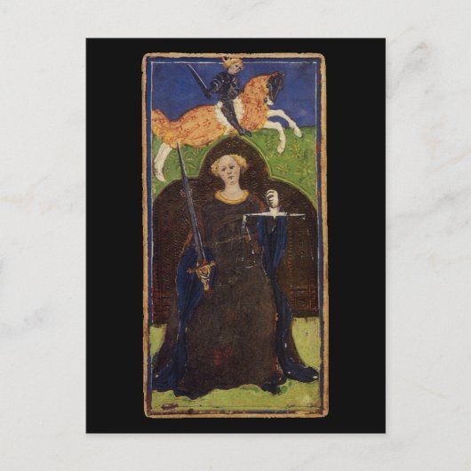 Justice Tarot Card Briefkaart (Voorkant)