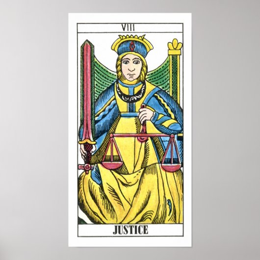 Justice Tarot Kaart Poster (Voorkant)