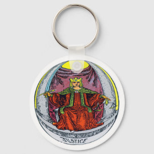Justice Tarot Kaart Sleutelhanger