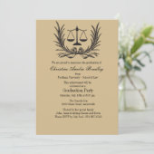 Justice Wreath Law School Graduation Invitation (Debout devant)