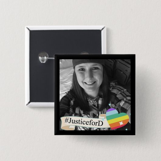 #JusticeForD Button (Voorkant /achterkant)