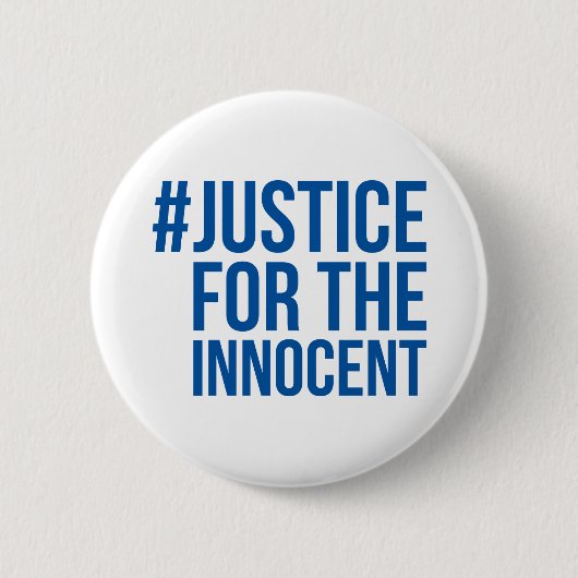 #JusticeForTheInnocent White/Blue Button (Voorkant)