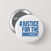 #JusticeForTheInnocent White/Blue Button (Voorkant /achterkant)