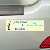 justicia crimino $ criminologia bumpersticker (Op auto)