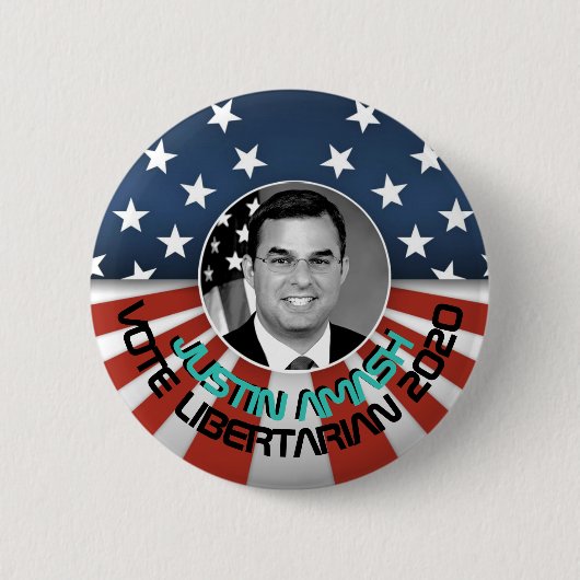 Justin Amash 2020 Ronde Button 5,7 Cm (Voorkant)